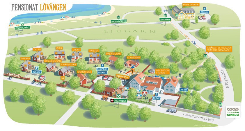 karta pensionat lövängen